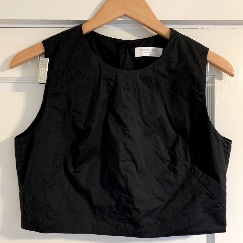 Everlane crop top black size 8